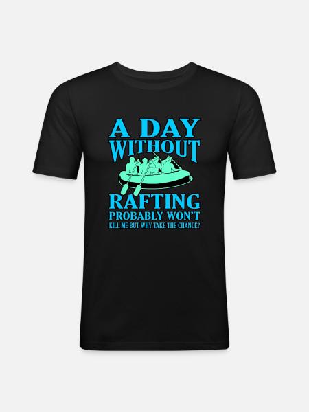 Rafting - Men's Slim Fit T-Shirt - black