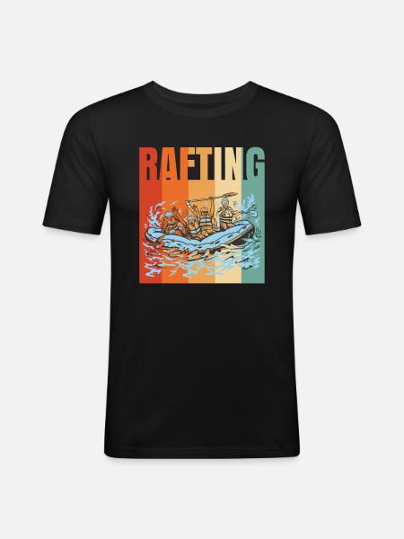 Rafting Aviron Cadeau - T-shirt près du corps Homme - noir