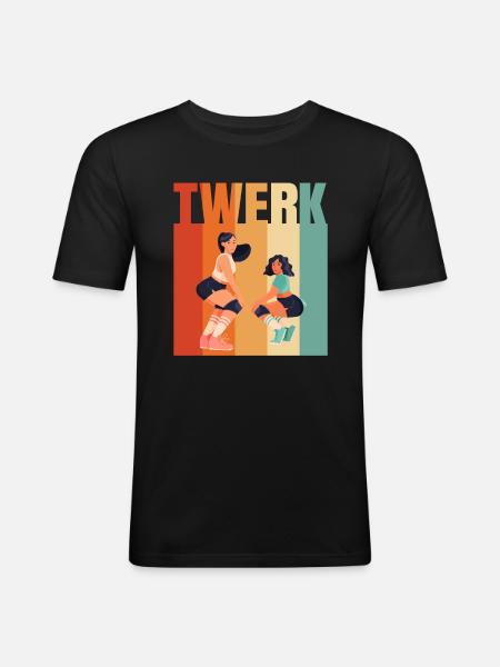 Twerking - Men's Slim Fit T-Shirt - black