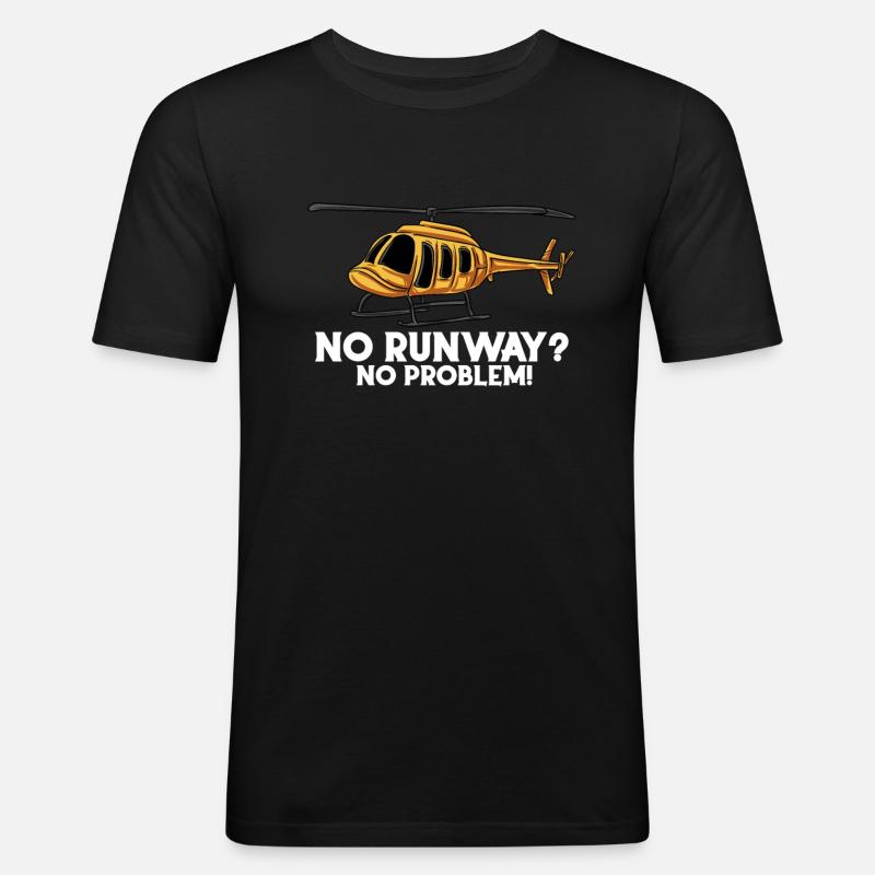 No runway, no problem - Men's Slim Fit T-Shirt - black