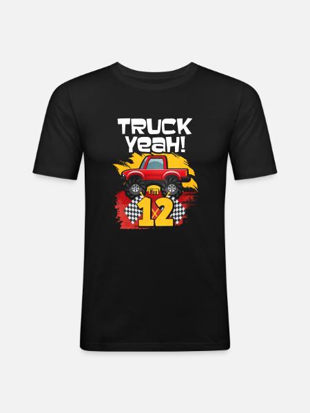 12th birthday - Men's Slim Fit T-Shirt - black