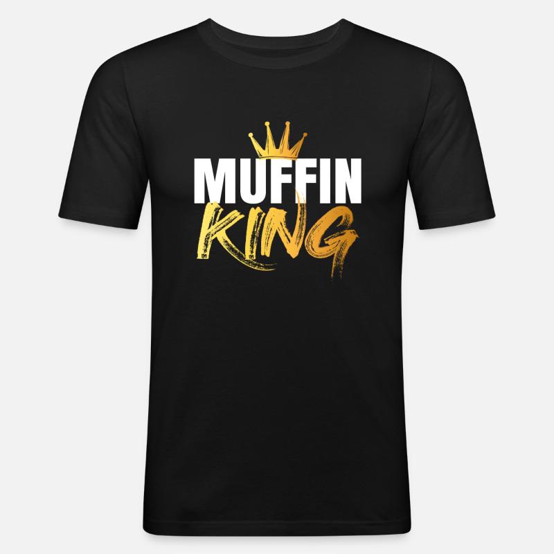 Muffin - Männer Slim Fit T-Shirt - Schwarz