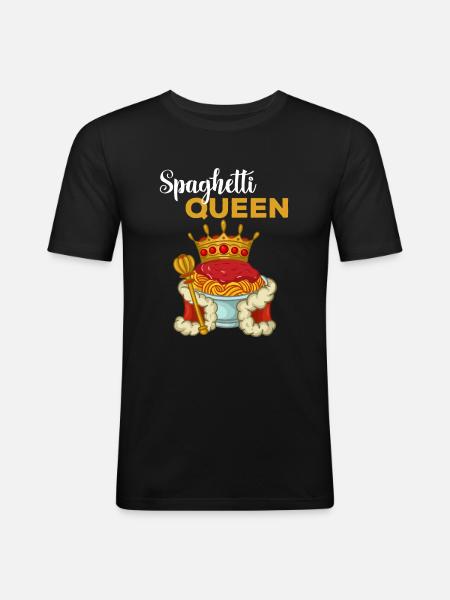 Spghetti Queen - Men's Slim Fit T-Shirt - black