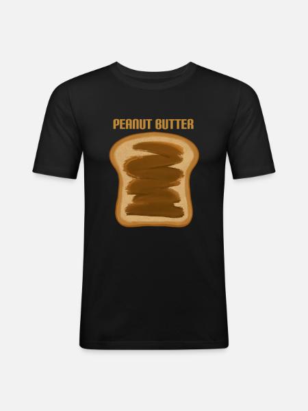 Erdnussbutter Peanut Butter - Men's Slim Fit T-Shirt - black