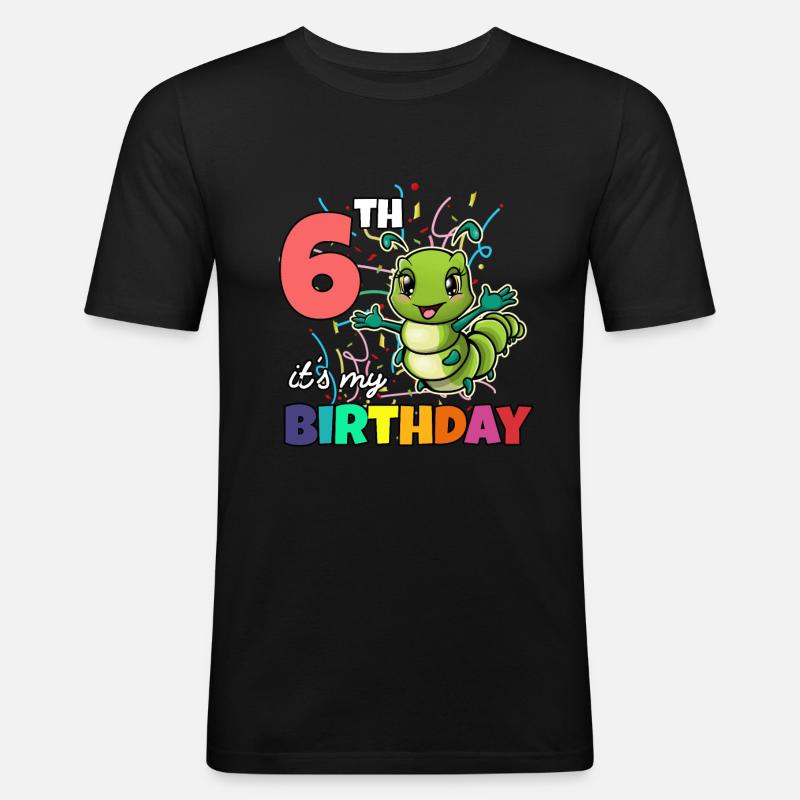 Raupe - Männer Slim Fit T-Shirt - Schwarz