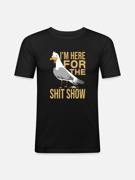 Seagull - Men's Slim Fit T-Shirt - black