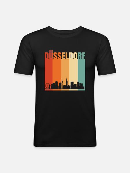 Dusseldorf - Men's Slim Fit T-Shirt - black