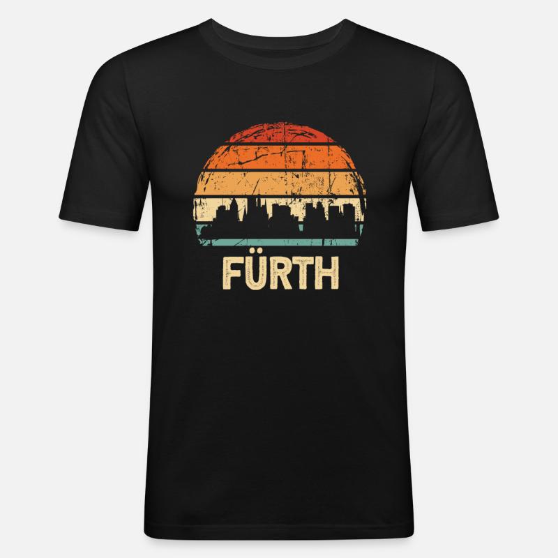 Fürth - Männer Slim Fit T-Shirt - Schwarz
