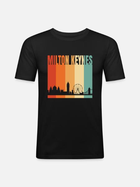 Milton Keynes - Männer Slim Fit T-Shirt - Schwarz