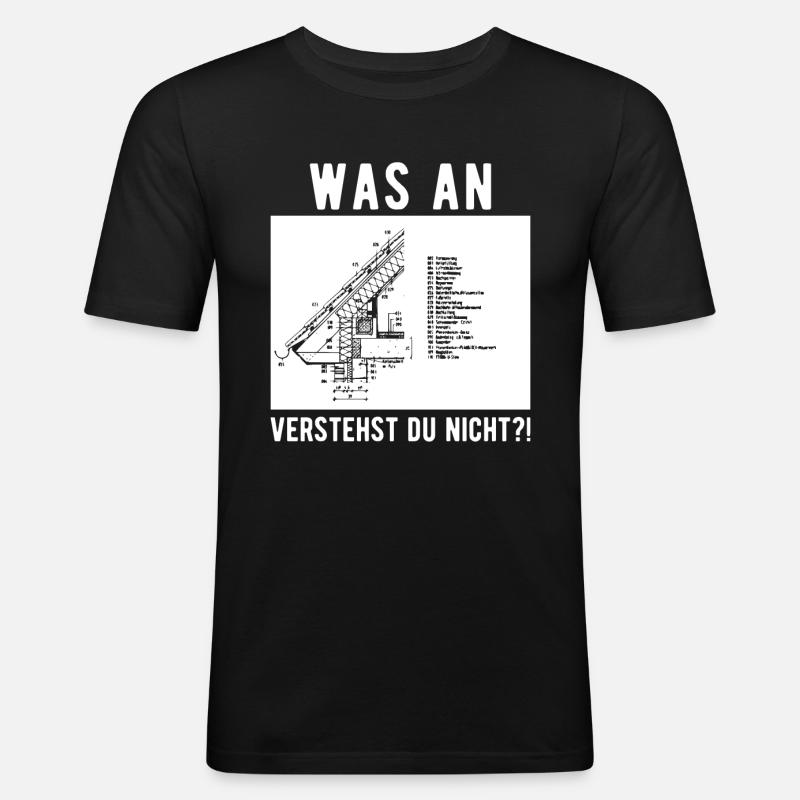 Dachdecker Dachdeckermeister Spengler Geschenk - Männer Slim Fit T-Shirt - Schwarz