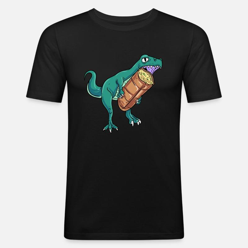 Knoblauch Knoblauchbrot Geschenk - Männer Slim Fit T-Shirt - Schwarz