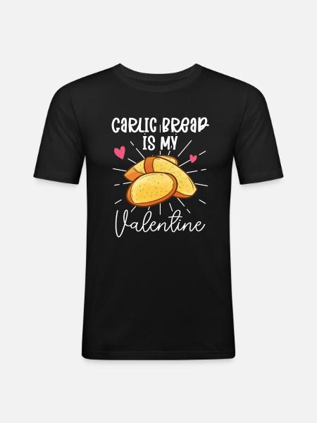 Garlic Garlic Bread Food Gift - Men's Slim Fit T-Shirt - black