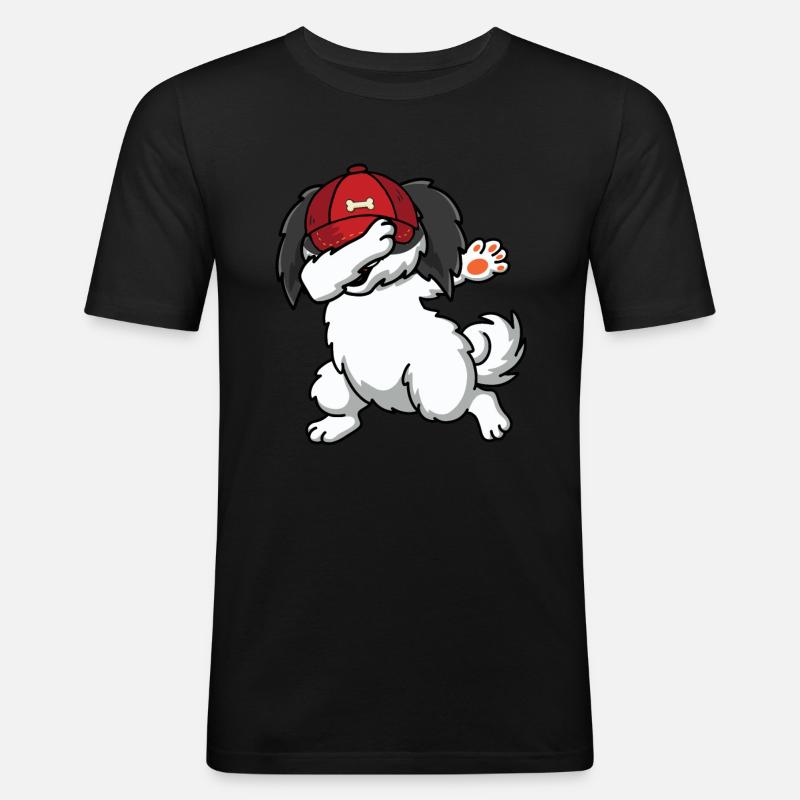 Shih Tzu - Männer Slim Fit T-Shirt - Schwarz