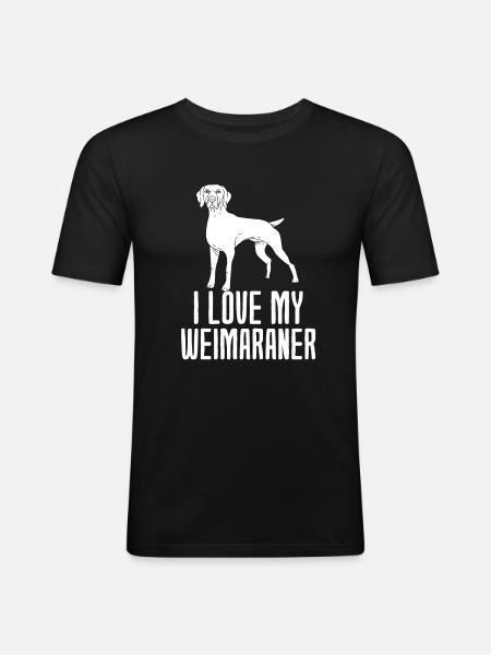 Weimaraner - Men's Slim Fit T-Shirt - black