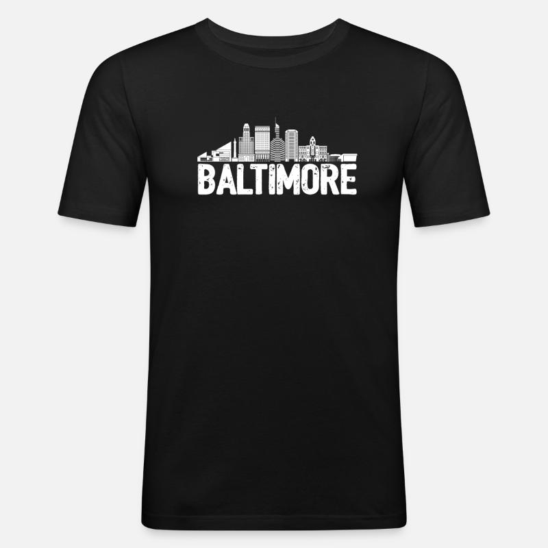 Baltimore Skyline - Men's Slim Fit T-Shirt - black
