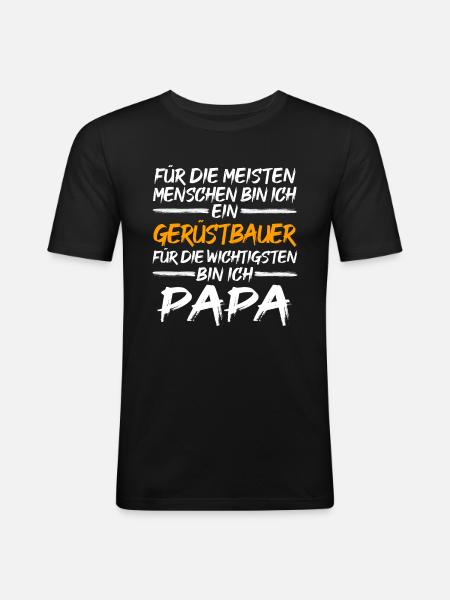 Gerüstbauer Rüster Handwerk Geschenkidee - Männer Slim Fit T-Shirt - Schwarz