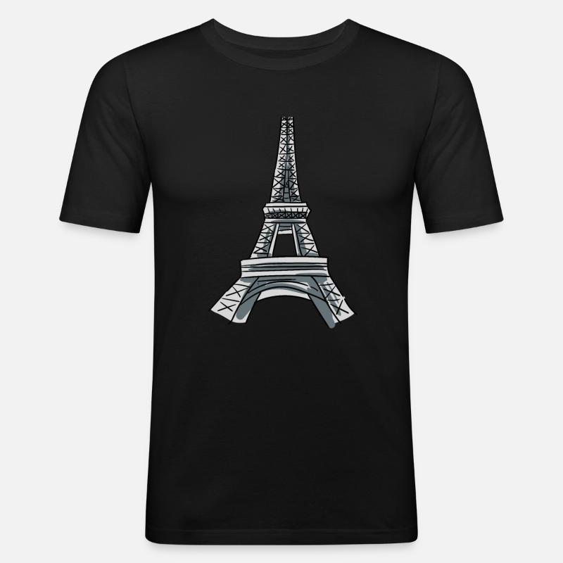 Eiffelturm Kostüm - Männer Slim Fit T-Shirt - Schwarz