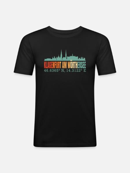 Klagenfurt Am Wörthersee - Men's Slim Fit T-Shirt - black