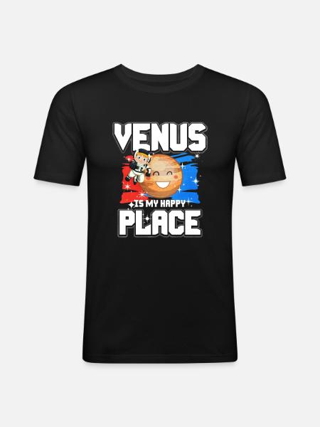 Venus Planet Gift - Men's Slim Fit T-Shirt - black