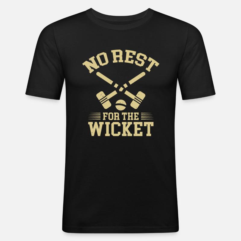 Krocket - Männer Slim Fit T-Shirt - Schwarz