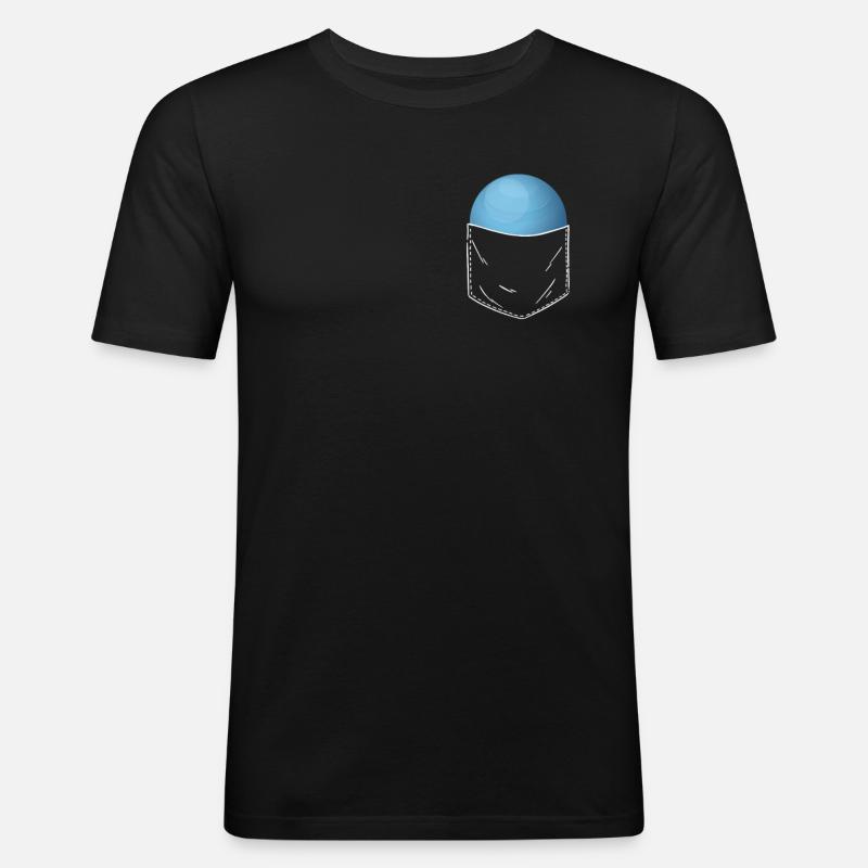Uranus - Männer Slim Fit T-Shirt - Schwarz