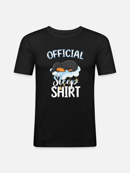 Schlafen Süß Geschenk - Männer Slim Fit T-Shirt - Schwarz