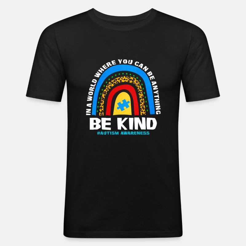 Autismus Autism Geschenk - Männer Slim Fit T-Shirt - Schwarz