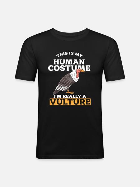 Aasgeier - Männer Slim Fit T-Shirt - Schwarz