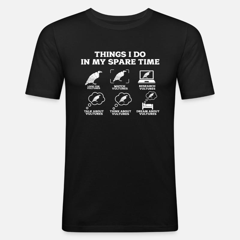Aasgeier - Männer Slim Fit T-Shirt - Schwarz