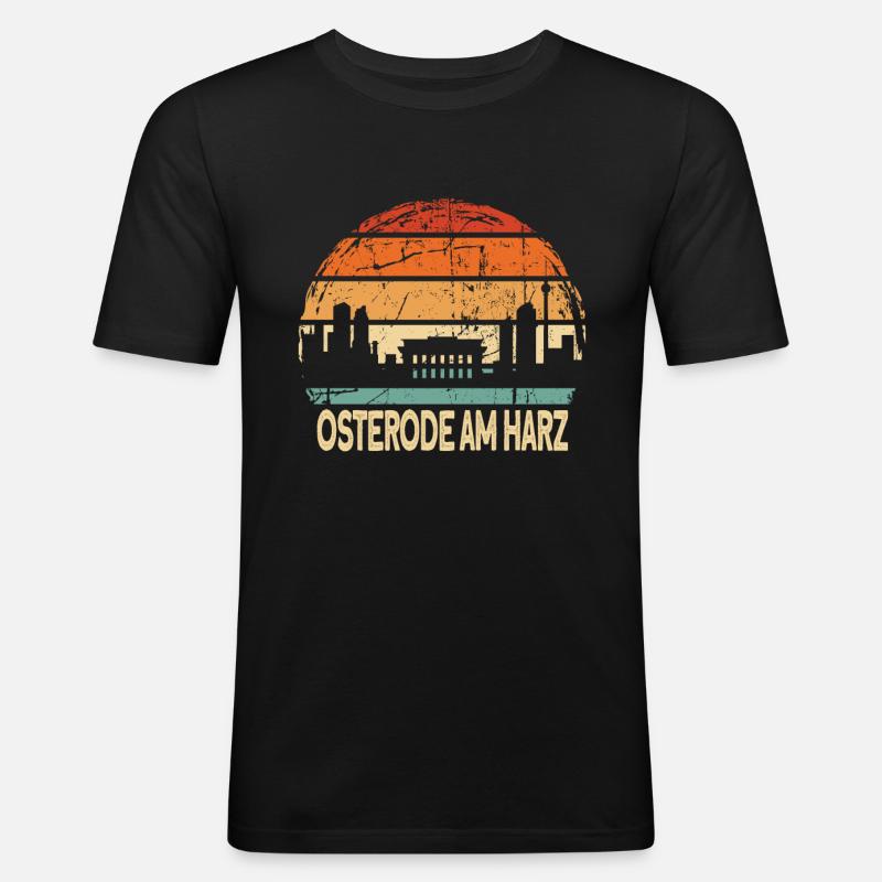 Osterode am Harz - Männer Slim Fit T-Shirt - Schwarz