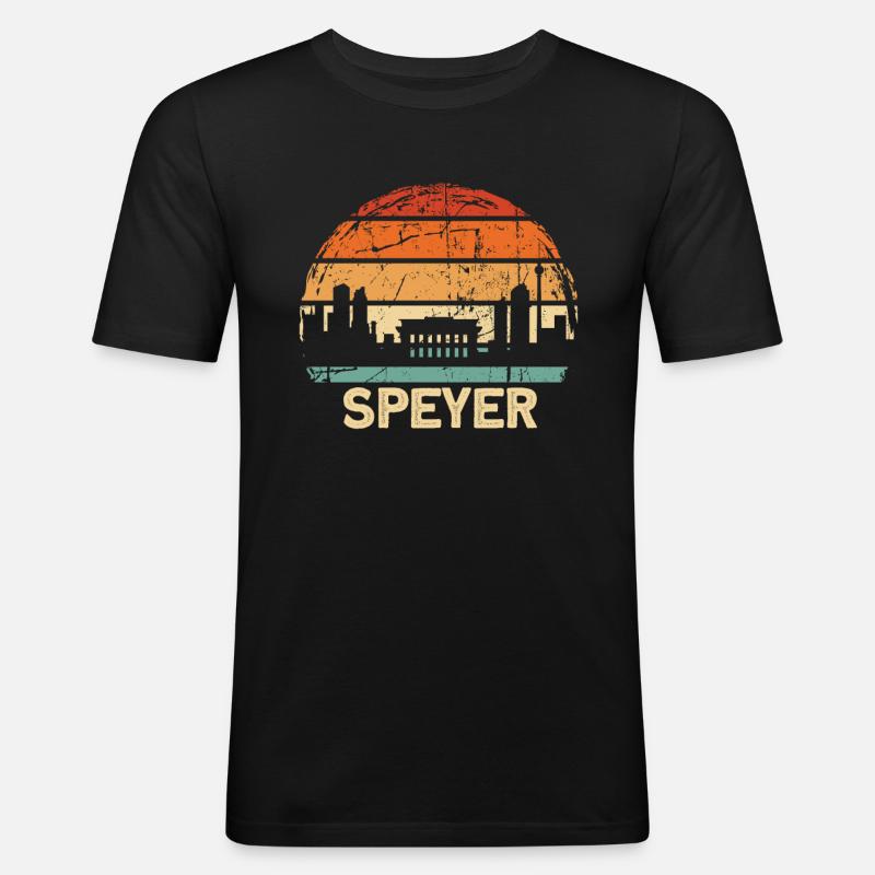Speyer - Männer Slim Fit T-Shirt - Schwarz