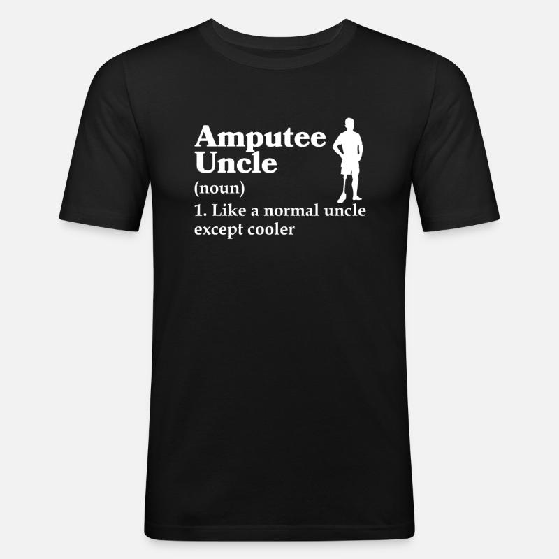 Amputiertes Bein Prothese Geschenk - Männer Slim Fit T-Shirt - Schwarz