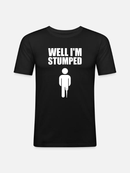 Amputated Leg Prosthesis Gift - Men's Slim Fit T-Shirt - black