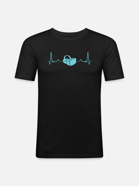 Virtual Reality VR Gift - Men's Slim Fit T-Shirt - black