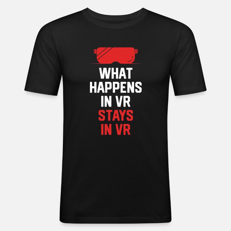 Virtual Reality VR Gift - Men's Slim Fit T-Shirt - black