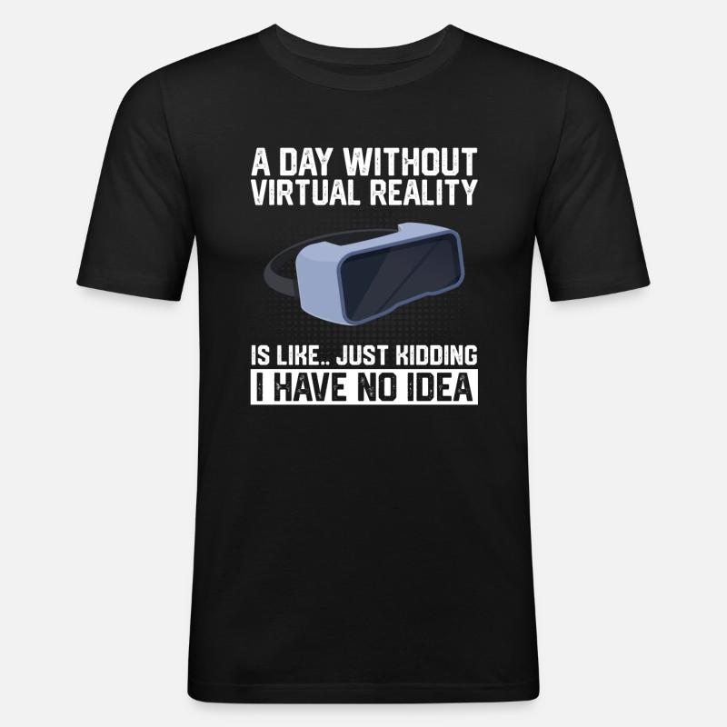 Virtual Reality VR Gift - Men's Slim Fit T-Shirt - black