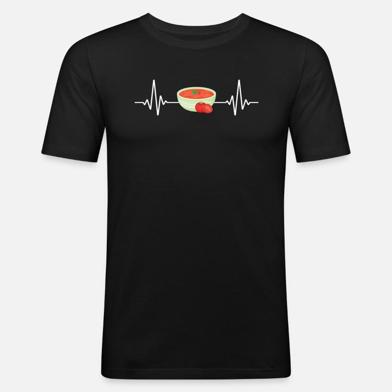 Tomatensuppe - Männer Slim Fit T-Shirt - Schwarz