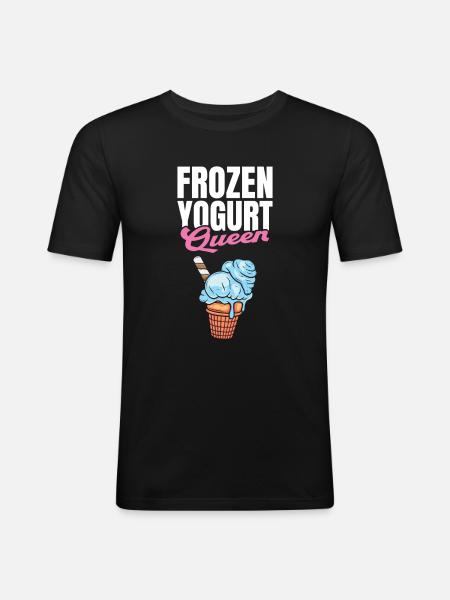 Frozen Yogurt Queen - Men's Slim Fit T-Shirt - black