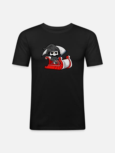 Sensenmann - Männer Slim Fit T-Shirt - Schwarz