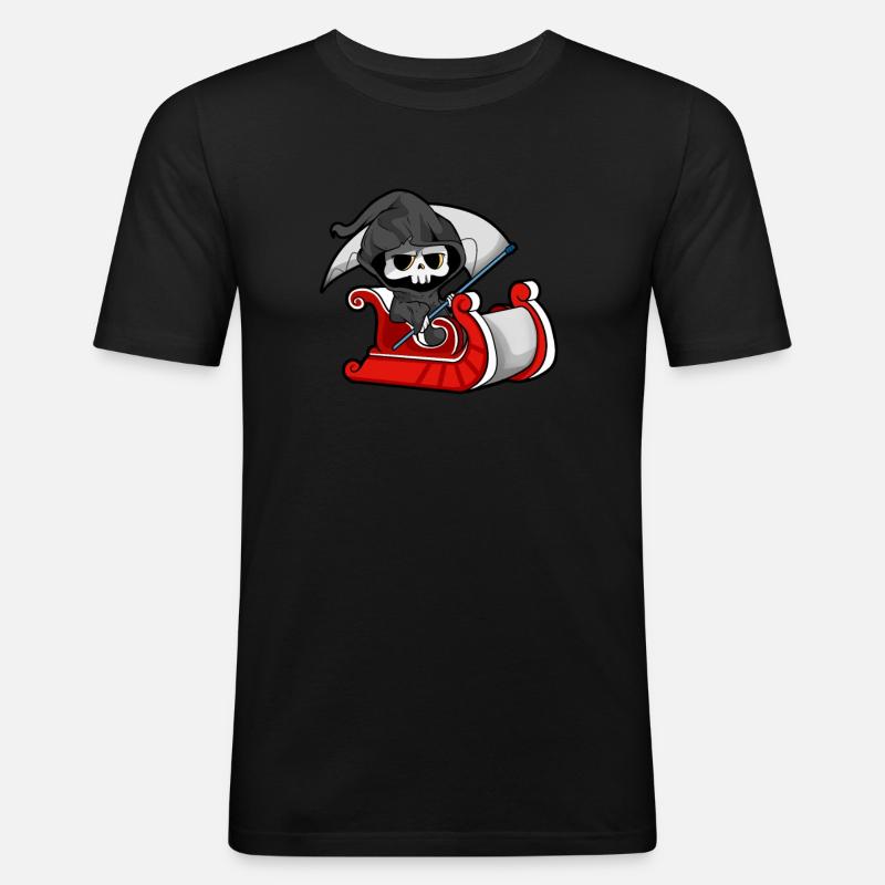 Sensenmann - Männer Slim Fit T-Shirt - Schwarz