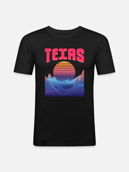 Texas - Men's Slim Fit T-Shirt - black