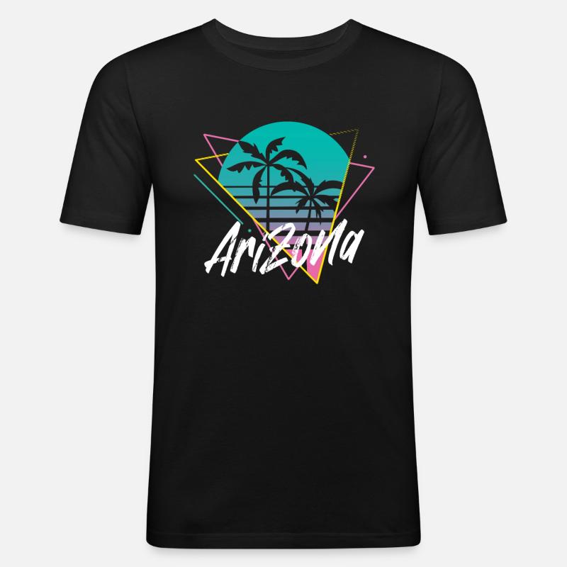 arizona - Männer Slim Fit T-Shirt - Schwarz