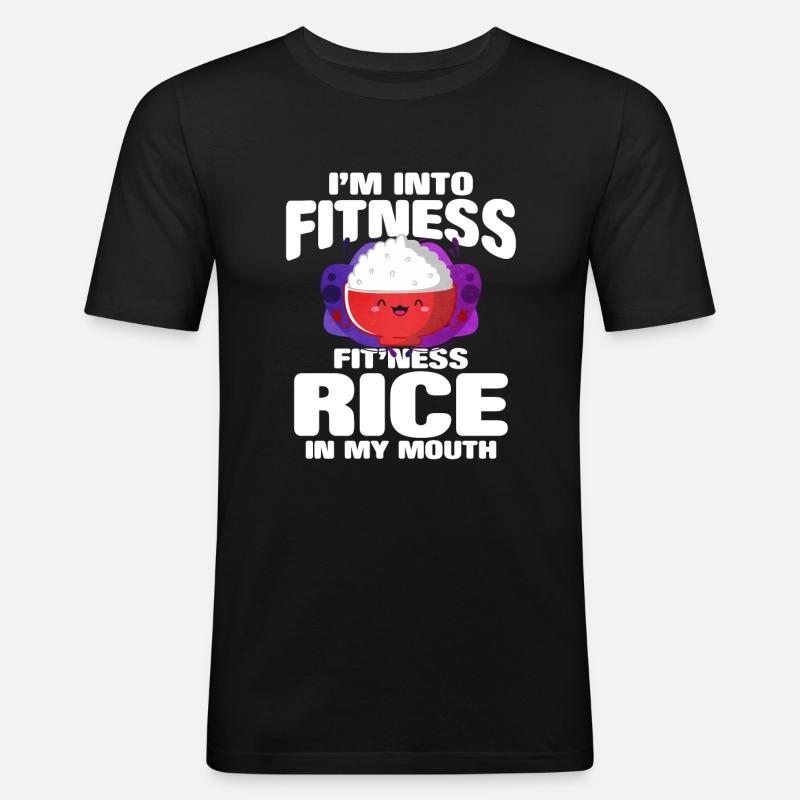 Reis - Männer Slim Fit T-Shirt - Schwarz