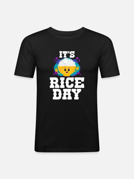 Rice - Men's Slim Fit T-Shirt - black