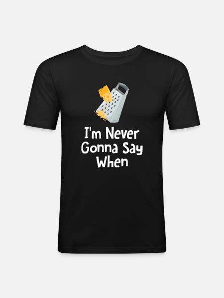 Parmesan - Men's Slim Fit T-Shirt - black