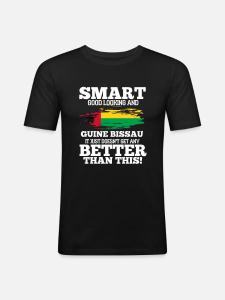 Guinée-Bissau - T-shirt près du corps Homme - noir