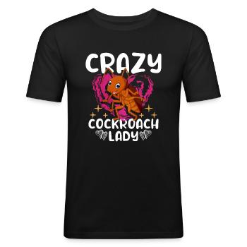 Cockroach - Men's Slim Fit T-Shirt - black - Front - Nik (191cm)