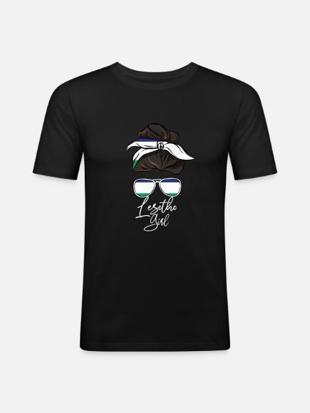 Lesotho - Men's Slim Fit T-Shirt - black