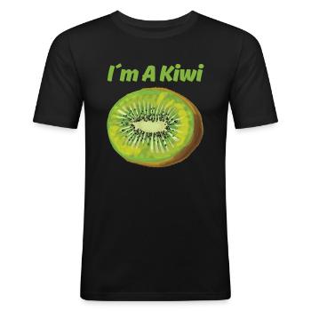 Noël à la grenade - T-shirt près du corps Homme - noir - Devant - Nik (191cm)