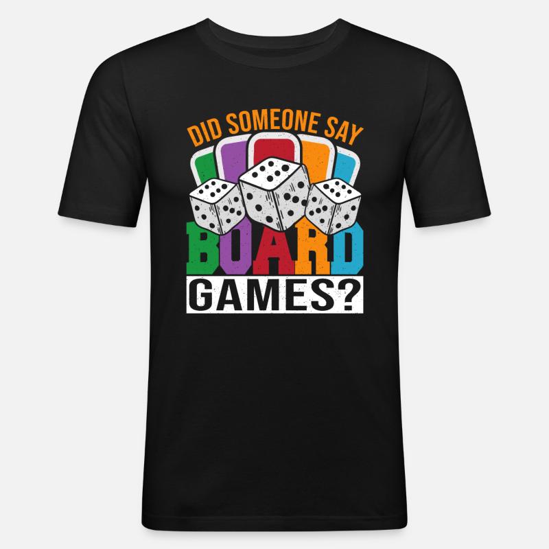 Brettspiele Spielbrett Geschenk - Männer Slim Fit T-Shirt - Schwarz